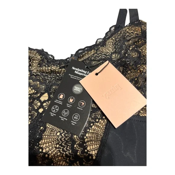 Pinsy Sculpting Lace Shapewear Bodysuit 1X BLACK NEW TAGS‎ NWT - Picture 5 of 9
